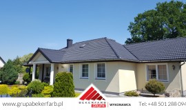 Malowanie dachu w kolorze antracytowym, malowanie elewacji Września