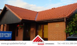 Mycie, malowanie dachu Międzyrzecz, kolor ceglasty RAL 3013