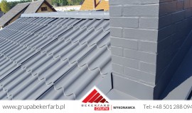 Zerwanie łuszczącej farby, Dwukrotne malownie blachodachówki Lubniewice