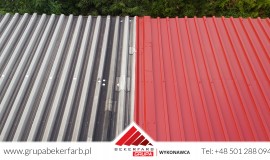 Malowanie dachu w pobiedziskach koło Poznania, zmiana koloru dachu Pobiedziska